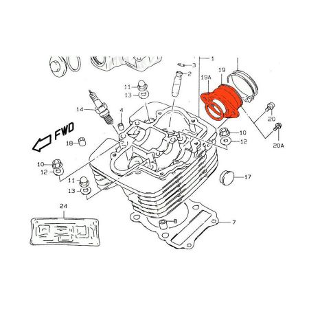 Pipe Admission- DR125 - 13101-44A20 - (SF44A)