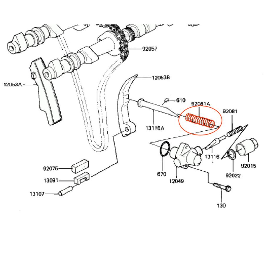 Distribution - Ressort de poussoir - 92081-1302