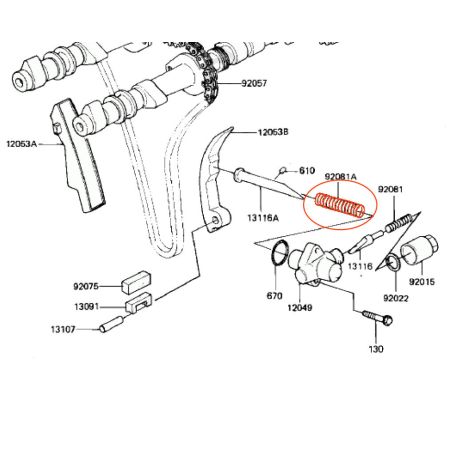 Distribution - Ressort de poussoir - 92081-1302