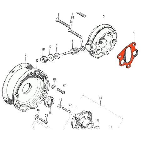 Moteur - Joint de compte tour - Cb125 K, CB125 B6