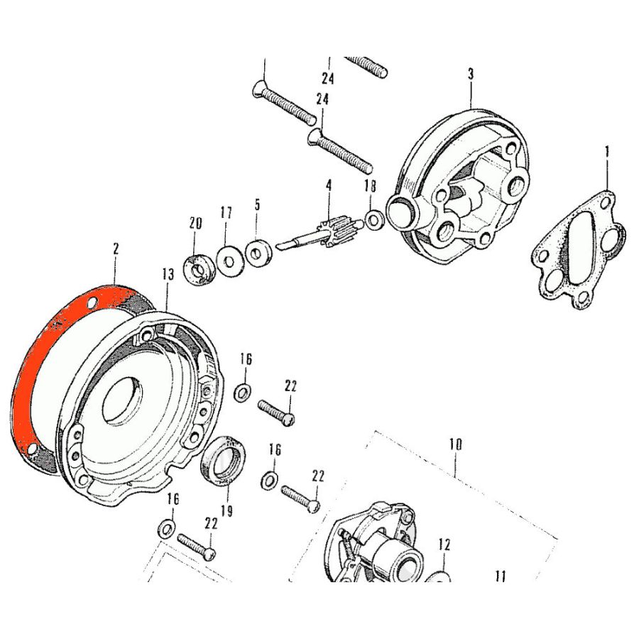 Moteur - Allumage - Joint de carter - CB125K