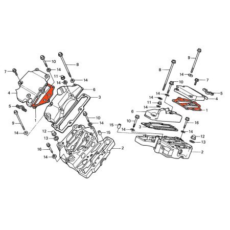 Moteur - Joint de couvercle culasse - 12232-ME9-306 - (cache culbuteur) - XLV750R - 1983-1985
