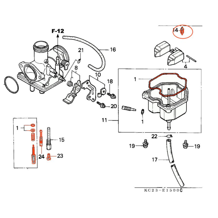 Carburateur - Kit de reparation (x1) - CM125 C
