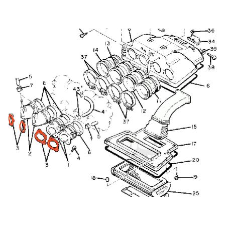 Moteur - Pipe admission - Joint - 10M-13556-00 - XS1100