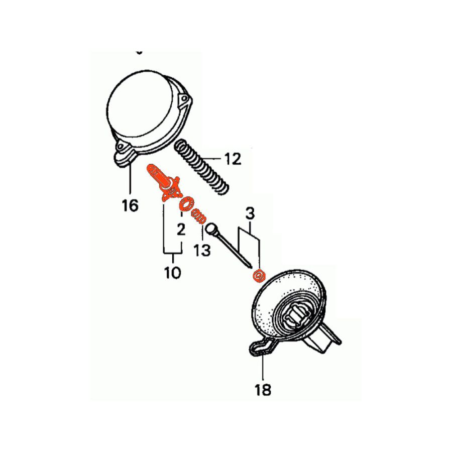 Carburateur - Guide aiguille de boisseau - 16037-MY5-850 - CB500