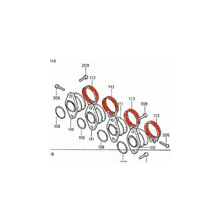 Pipe d'admission - Collier - CB350F / CB400F/F2 