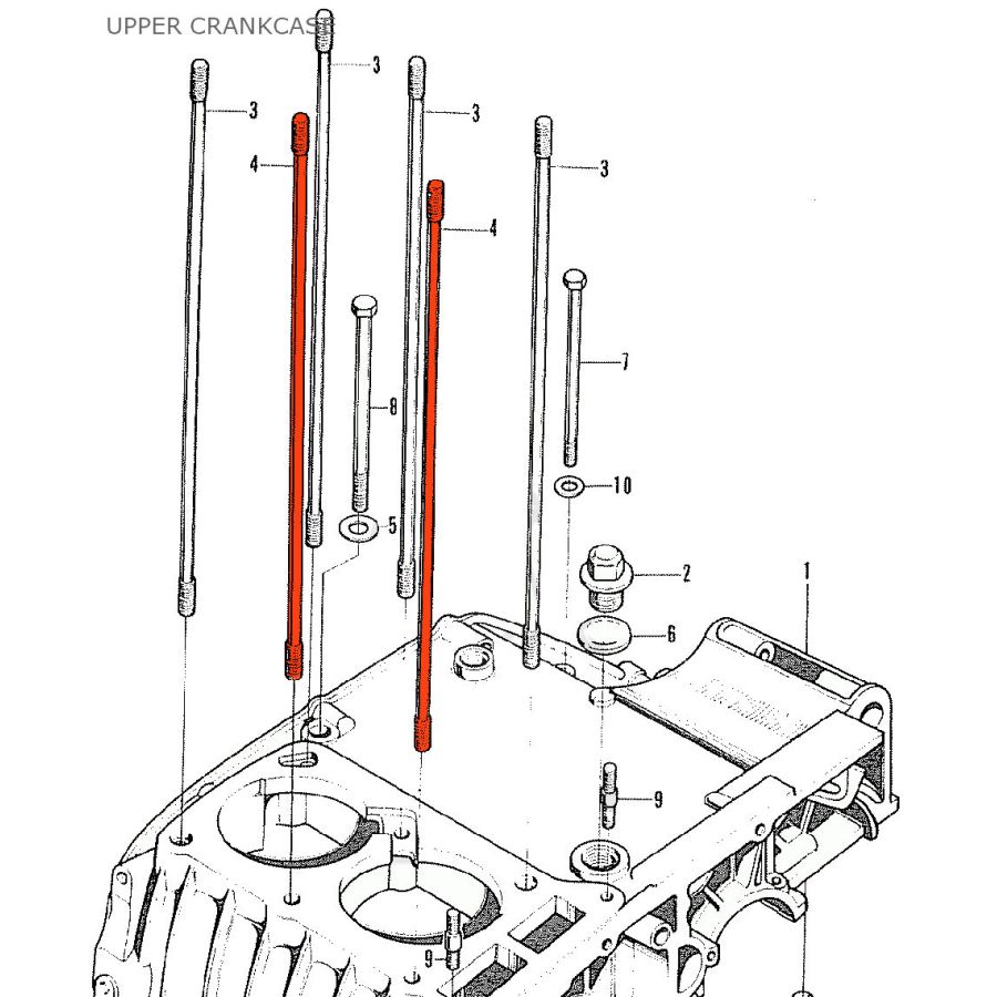 Moteur - Axe de serrage - CB125K5, B6