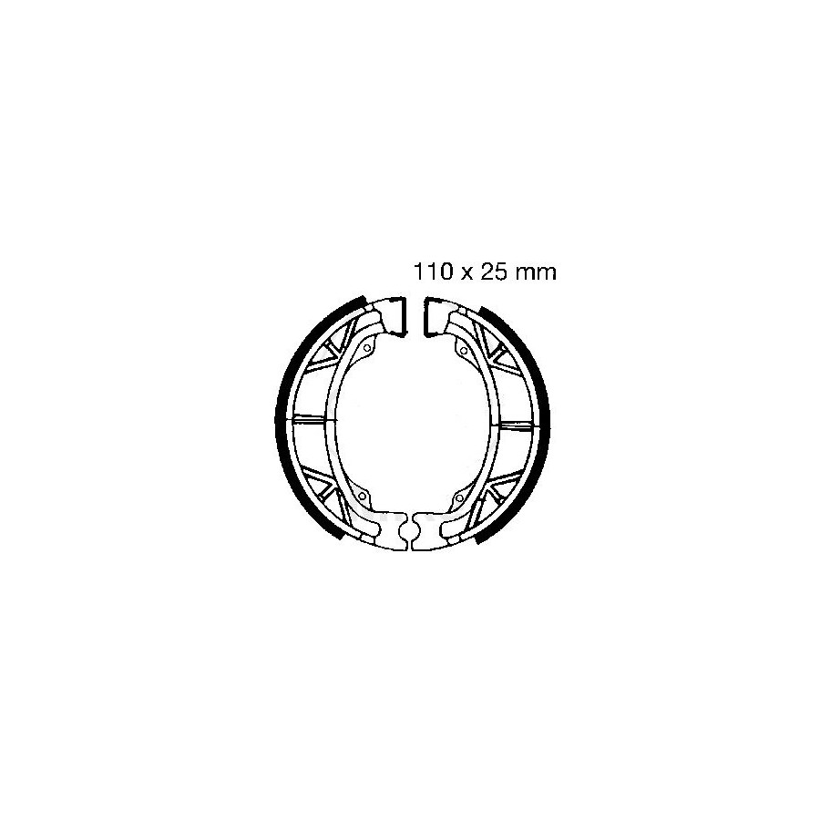 Frein - Machoire - AV/AR - 110x25 - EBC - H304 G