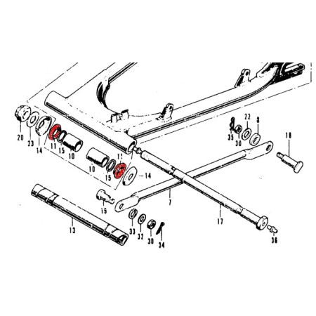 Service Moto Pieces|Bras oscillant - Rondelle d'appui bague - (x1)|bras oscillant - bequille|6,80 €