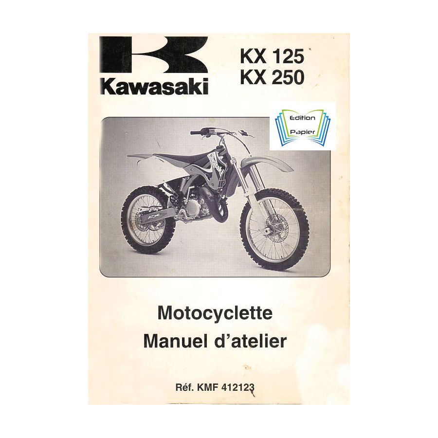 Manuel Atelier - KX125, KX250 - Edition 1999-2002 - Papier non reliée
