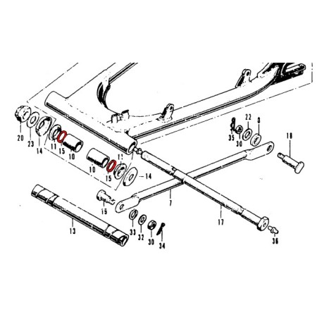 Service Moto Pieces|Bras oscillant - Joint de bague - Feutre - (x1)|bras oscillant - bequille|2,80 €