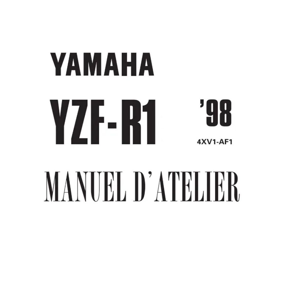 Manuel Atelier - Service Manual - Yamaha YZF1000 - Version PDF en Anglais 