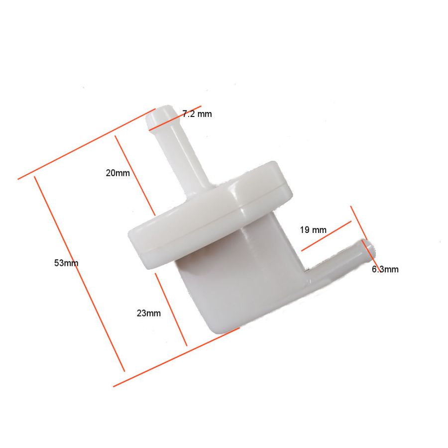 Filtre a essence - Coudé - ø int. 3.80mm / ext. ø 7.20mm