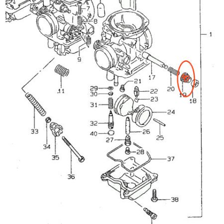 Carburateur - Vis de Starter - 13418-26E00 - GSF600 (95-00) - GSX750 (98-00)