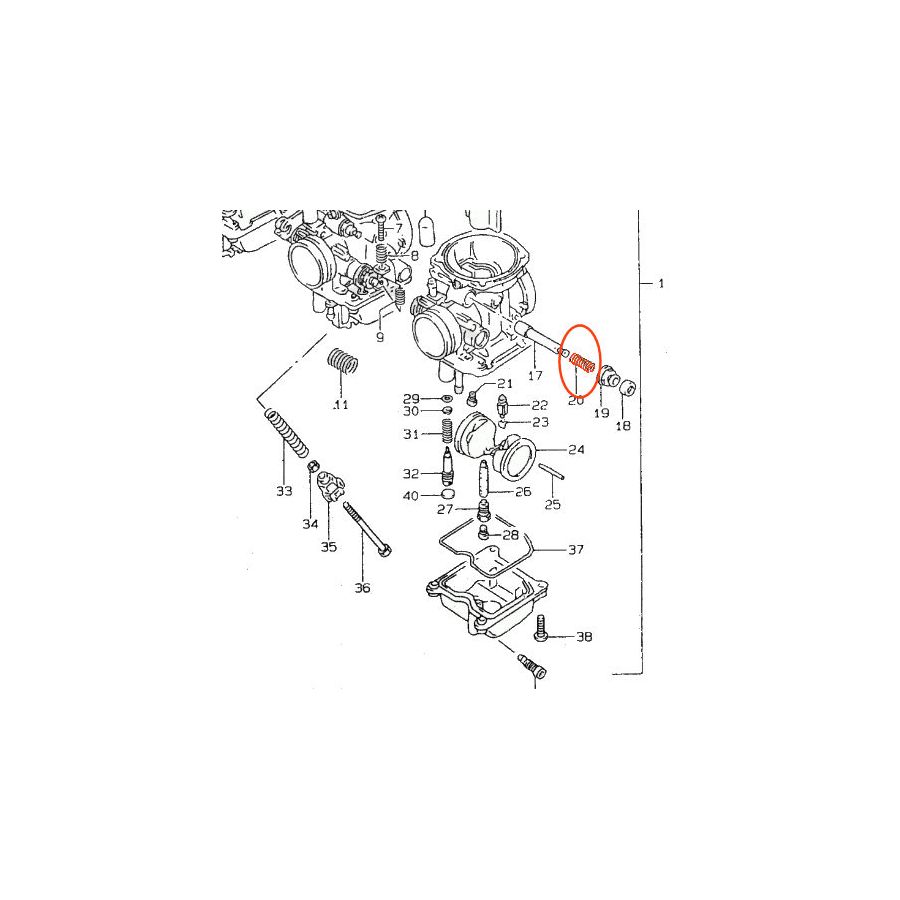 Carburateur - Ressort de Starter - 13417-26E00 - GSF600 (95-99) - GSX750 (98-00)