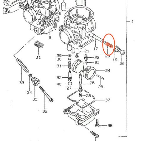 Carburateur - Ressort de Starter - 13417-26E00 - GSF600 (95-99) - GSX750 (98-00)