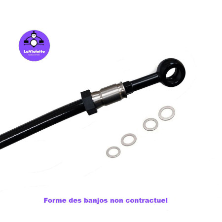 Frein - Durite Aviation - Avant - CB750 K7 - cote maitre cylindre - 450mm - guidon haut