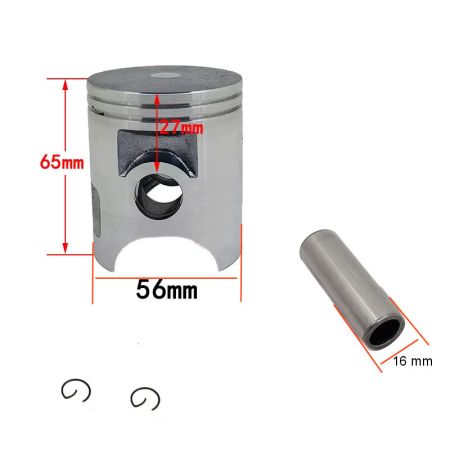 Moteur - Kit Segment + Piston - (+0.00) - ø 56.00 mm - DT125 - RD125