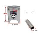 Moteur - Kit Segment + Piston - (+0.25) - ø 56.25mm - DT125 - RD125
