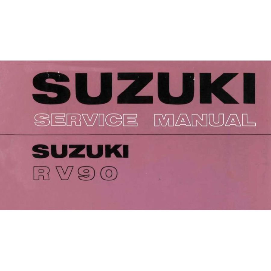 Manuel Atelier - Service Manual - Suzuki RV90 - Version PDF en Anglais 