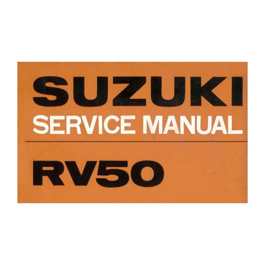 Manuel Atelier - Service Manual - Suzuki RV50 - Version PDF en Anglais 