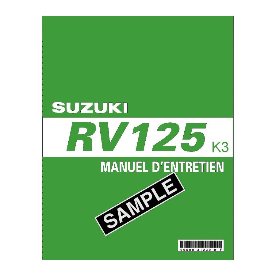 Manuel Atelier - Service Manual - Suzuki RV125K3 - Version PDF