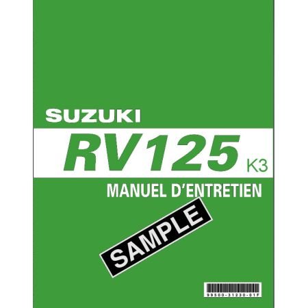 Manuel Atelier - Service Manual - Suzuki RV125K3 - Version PDF