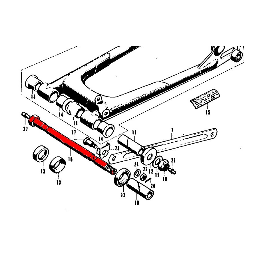 Service Moto Pieces|Bras oscillant - Cardan - Roulement (x1) - GL500 - GL1100 - GL1200|bras oscillant - bequille|30,00 €