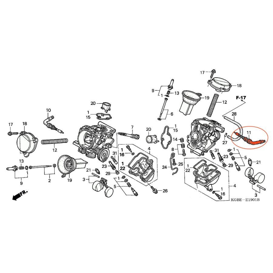 Carburateur - Plongeur - Mecanisme de starter - 16046-KGB-611