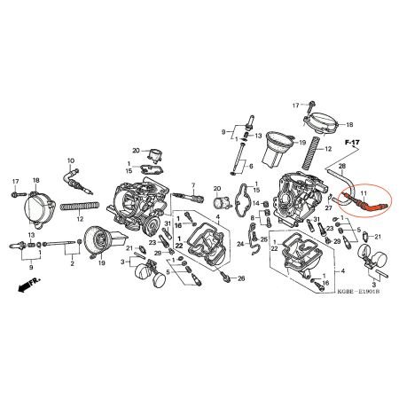 Carburateur - Plongeur - Mecanisme de starter - 16046-KGB-611