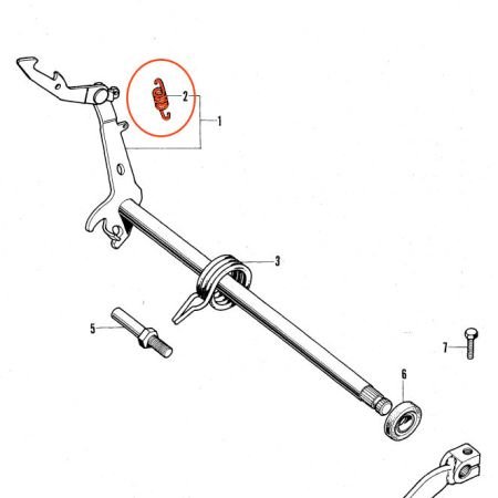 Selecteur - Ressort de rappel pour changement de vitesse - CB125k, ....CB250
