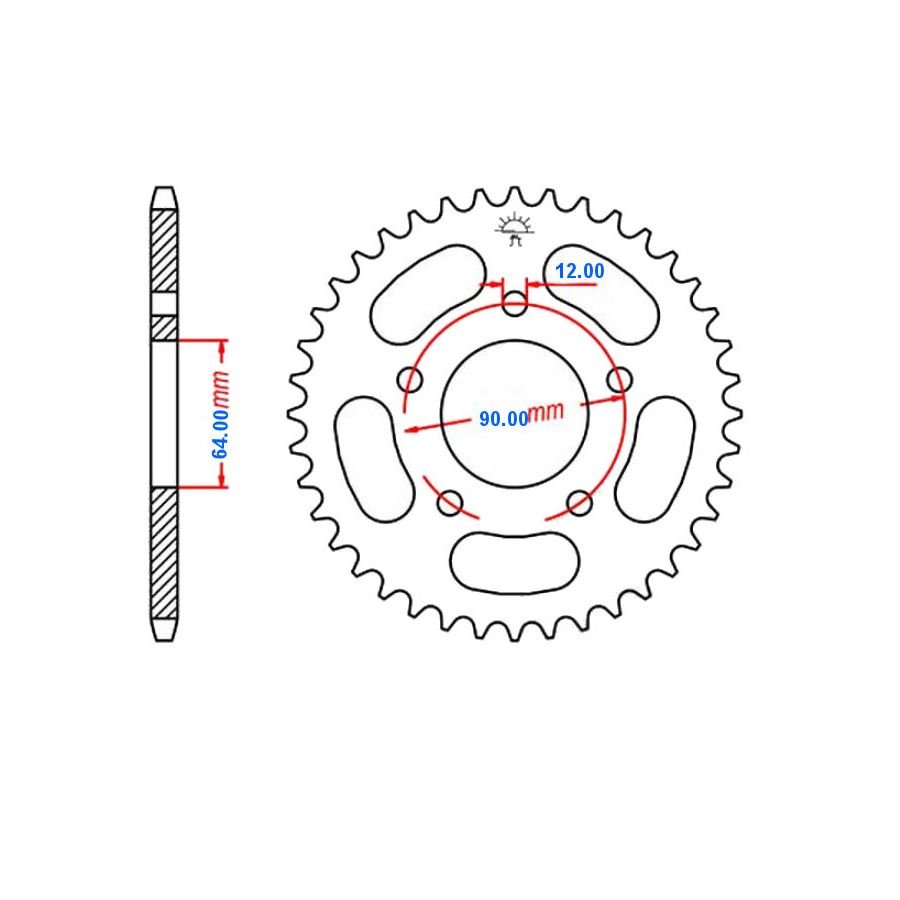Transmission - Couronne 530 - Jante JBX - 35 dents