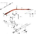 Frein arriere - tringle - pour tambour, machoire