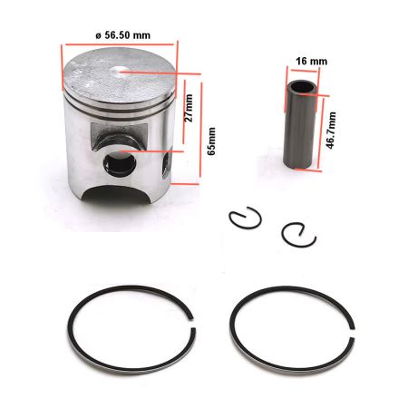 Moteur - Kit Segment + Piston - (+0.50) - ø 56.50mm - 2A6-11636-00 - DT125 - RD125