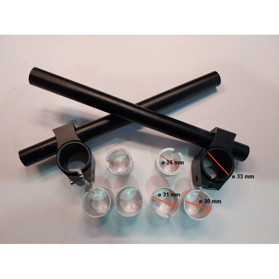 Guidon - bracelet - Reglalble - 26, 30,31, 33 mm - Noir