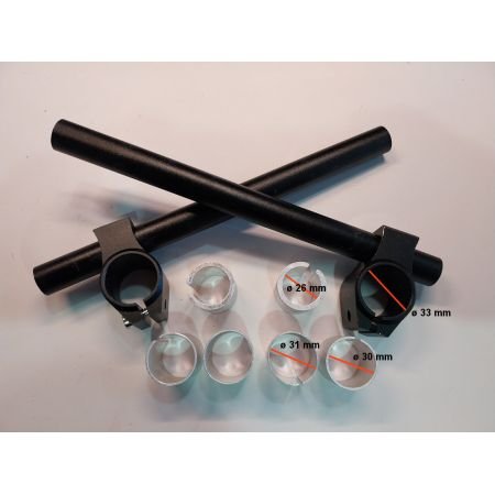 Guidon - bracelet - Reglalble - 26, 30,31, 33 mm - Noir