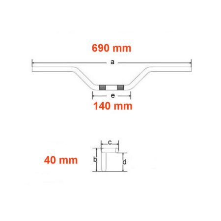 Guidon ø22mm - CB400F