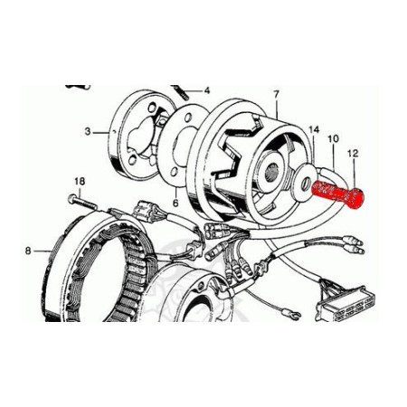 Alternateur - Vis de fixation du rotor - N'est plus disponible