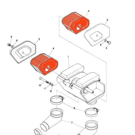 Filtre à air (x1) - 307-14451-00 - Yamaha - 125 LS2 - AS3 - 