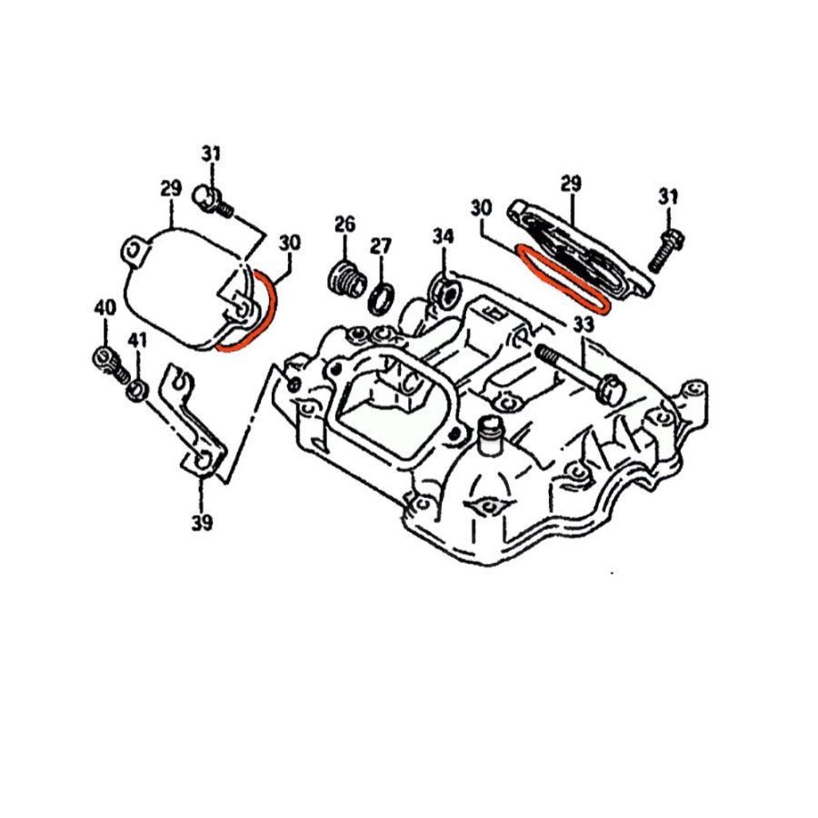 Moteur - Culasse - Joint (x1) de couvercle de visite - 11177-44B00 - DR650, 750, ... XF650