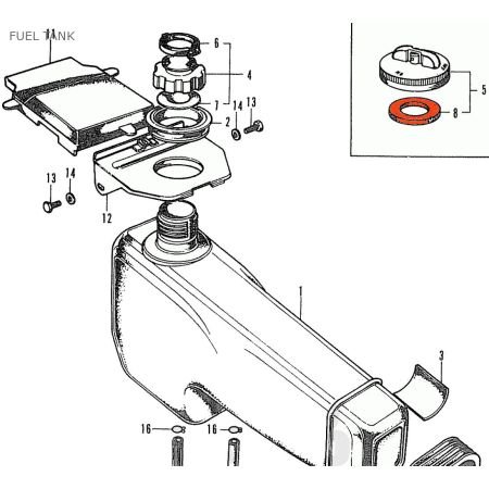 Reservoir - Joint de bouchon - ST70 - C50, C70, C90, 17631001000