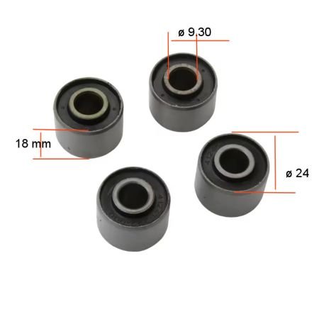 Transmission - Couronne - Silent bloc - amortisseur de couple - (x4) - CB/SL/CG 125 J/K/S - NX125