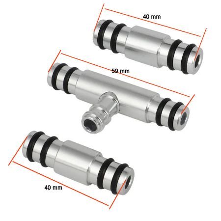 Carburateur - Raccord, tube, Té de liaison - (x3), Kawasaki - Suzuki - (KZ650 - Z900 - KZ1000 - ... - GS400 - ... -  GS1000 - ..