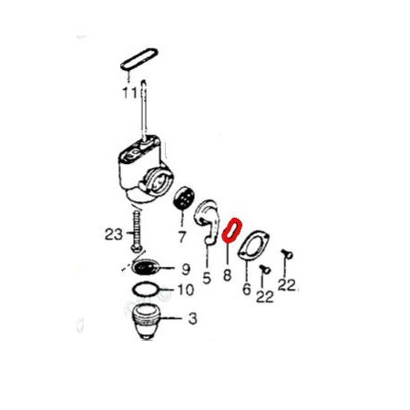 Robinet essence - Rondelle ressort - CB125-200-XL250