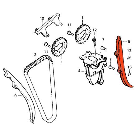 Distribution - Patin de tendeur de chaine - CBX 650, CBX750 - CB750 F2 seven Fifty