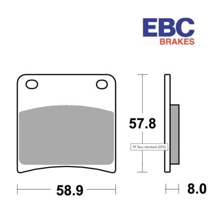 Frein - Jeu de Plaquettes - EBC - FA146 - Organic