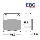 Frein - Jeu de Plaquettes - EBC - FA146 - Organic