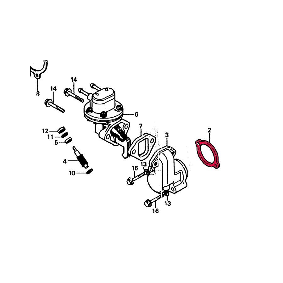 Moteur - Joint de liaison de pompe - GL1000 - GL1100