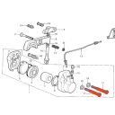 Frein - Etrier - Vis - M10 x1.25 x75mm - (x1) - Acier - Zinguée - blanc - 