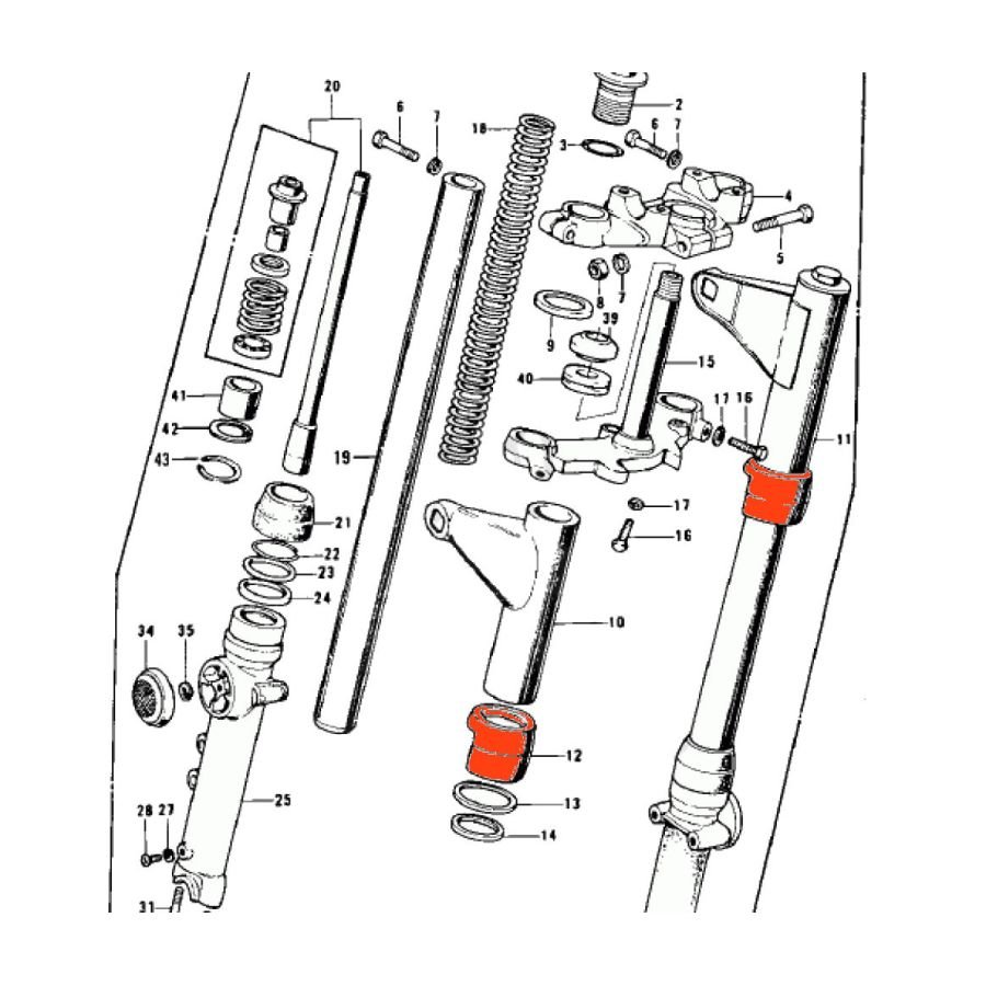 Fourche - Couvercle, guide - 44064-006